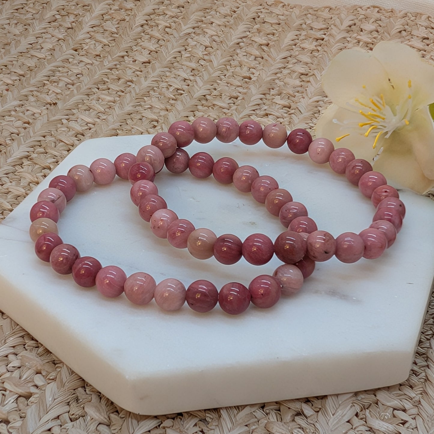 Rhodonit Armband 6 mm