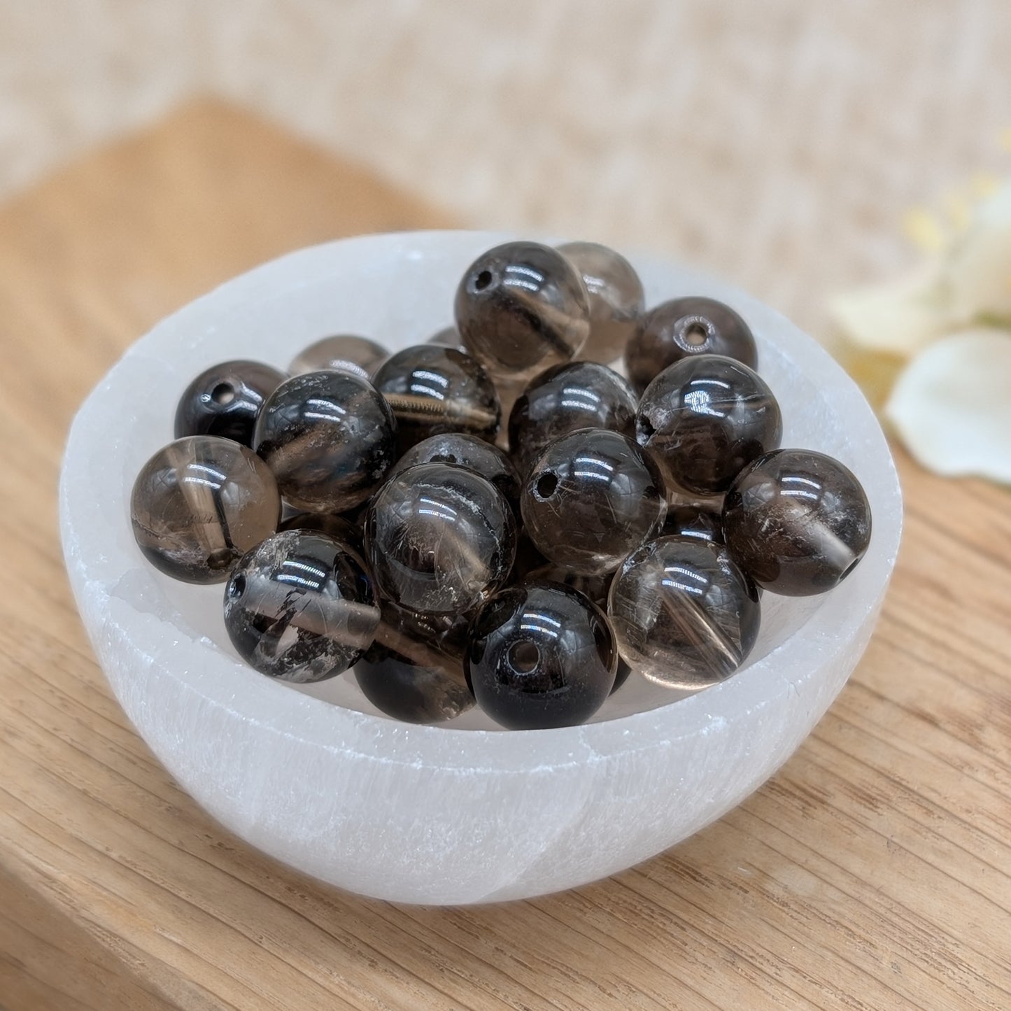 Rauchquarz Perlen 10 mm