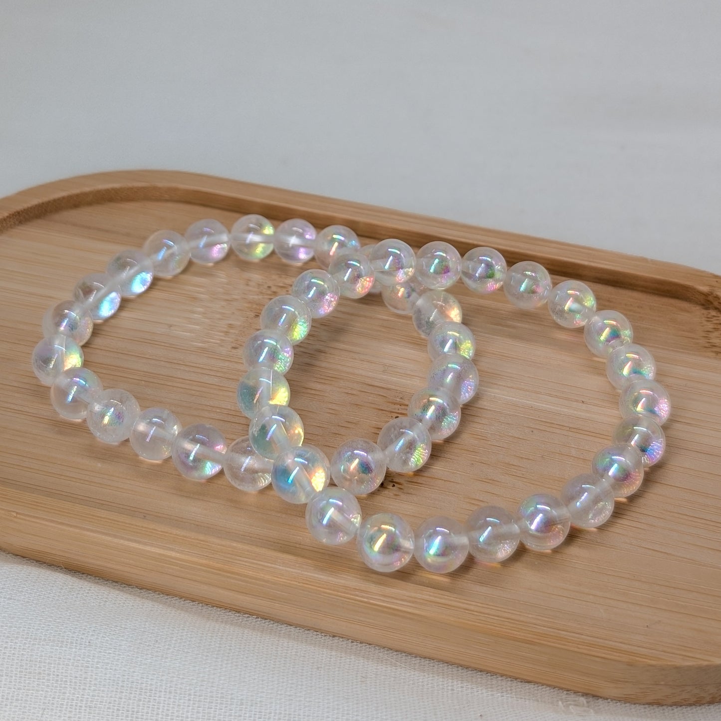 Aura Bergkristall Armband 8 mm
