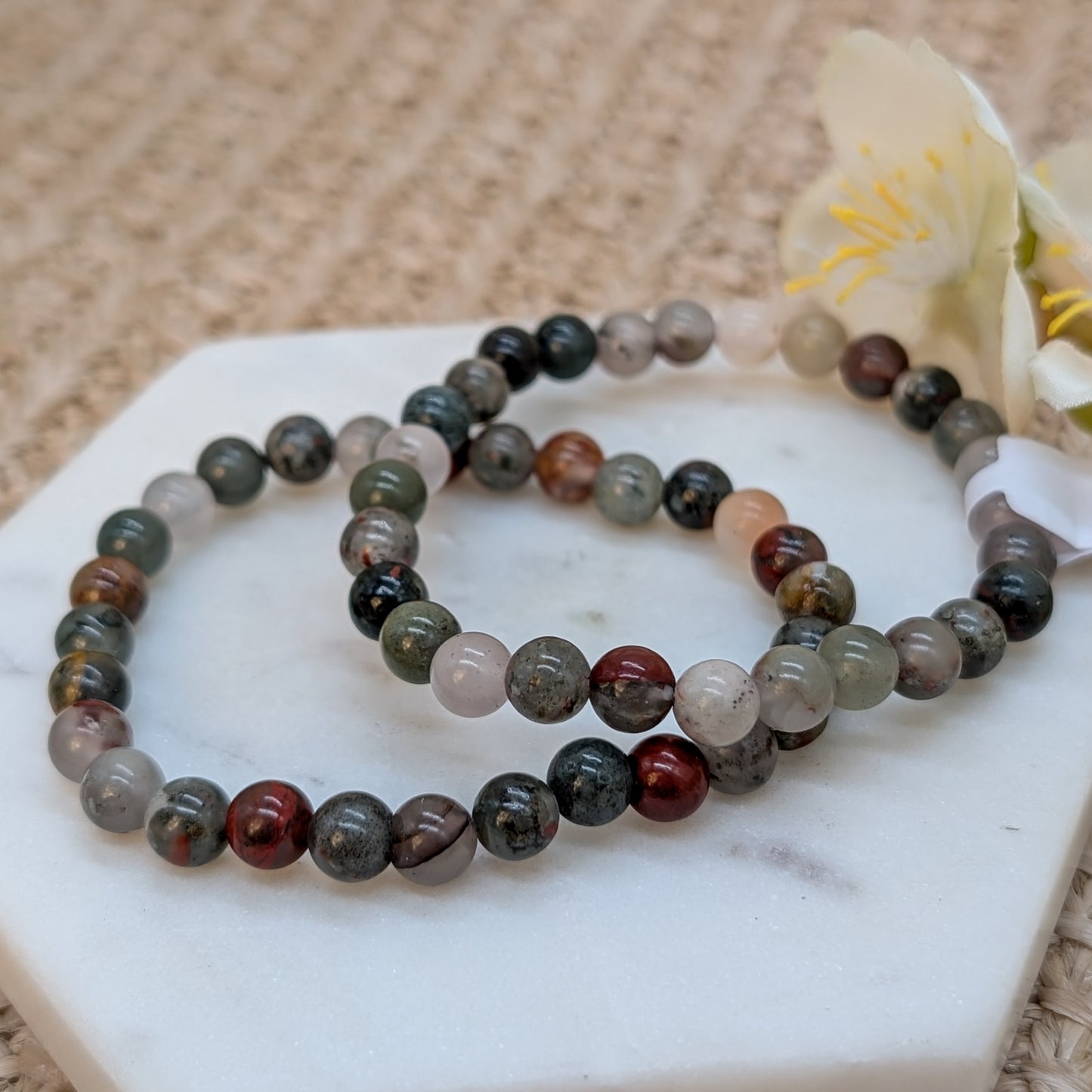 Afrikanischer Blutstein Armband 6 mm