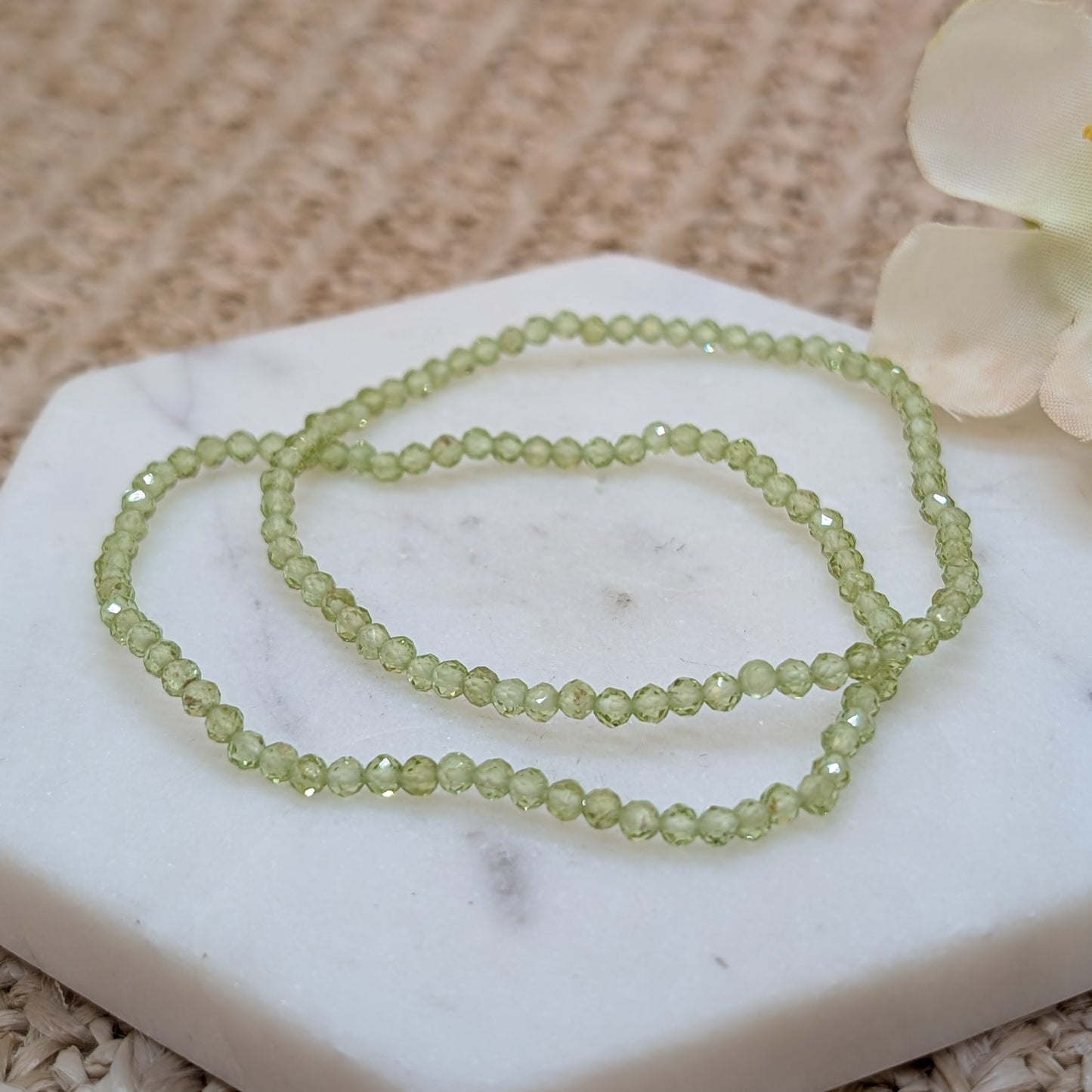 Peridot Armband facettiert 3 mm