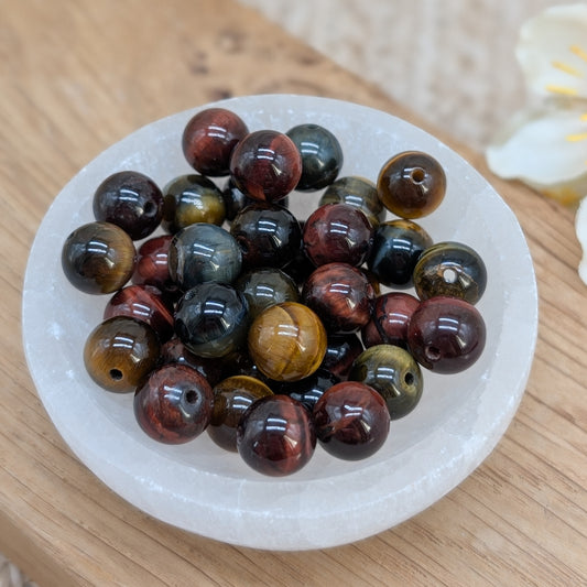 Tigerauge bunt Perlen 8 mm