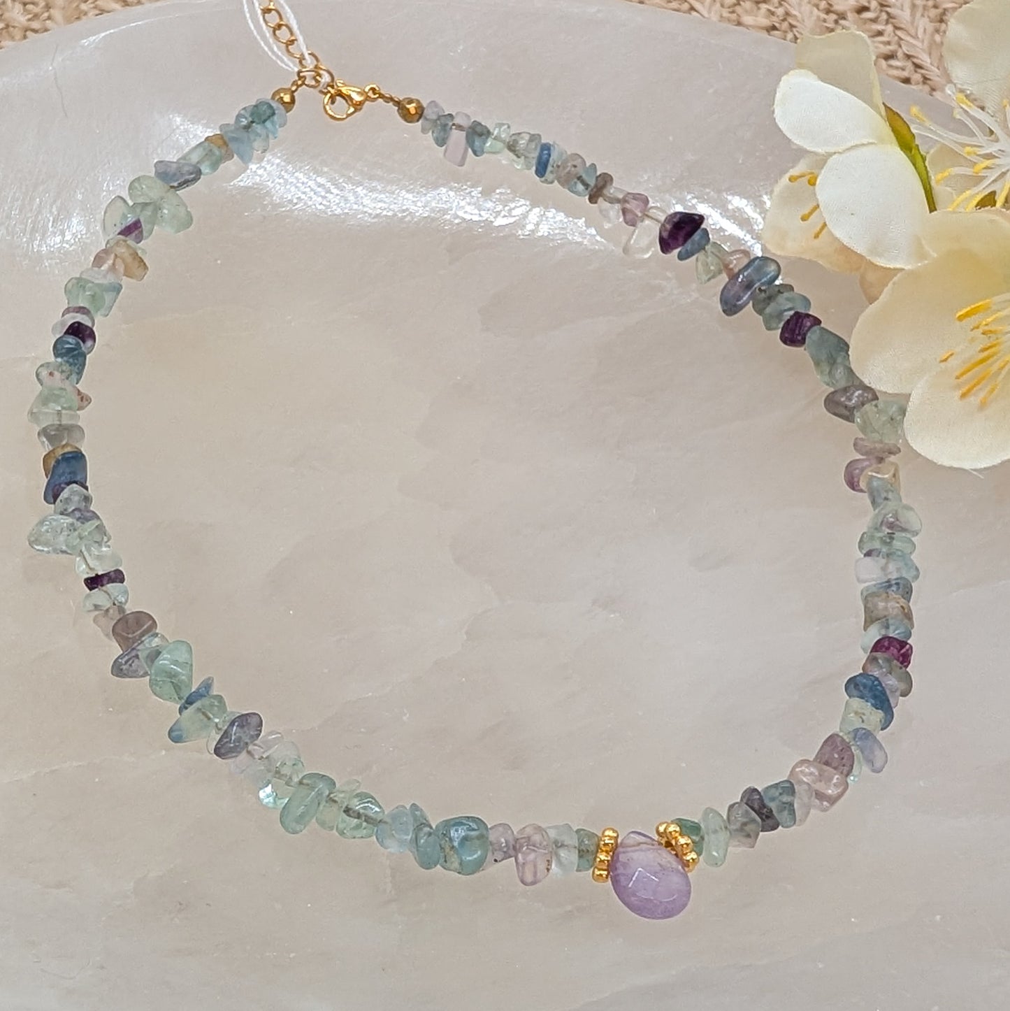 Fluorit Halskette Splitter