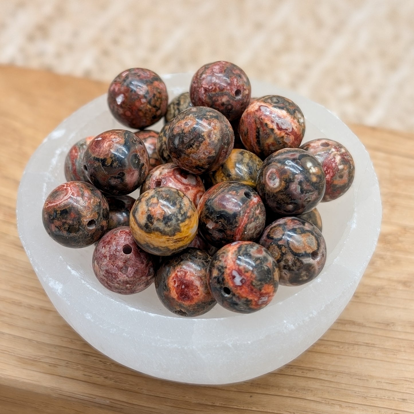 Leopardenjaspis Perlen 10 mm