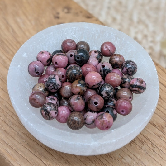 Rhodonit Perlen 6 - 6,5 mm