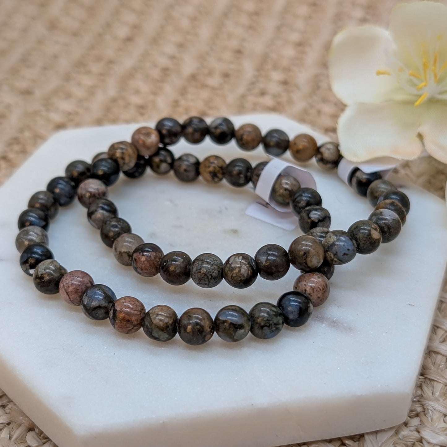 Blue Liberty / Que Sera Armband 6 mm