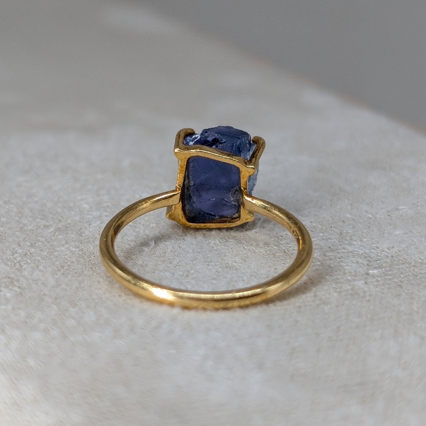 Tansanit Ring 925er Silber vergoldet