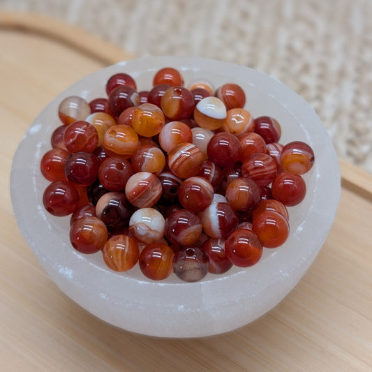 Gebänderter Achat / Karneol Perlen 6 mm