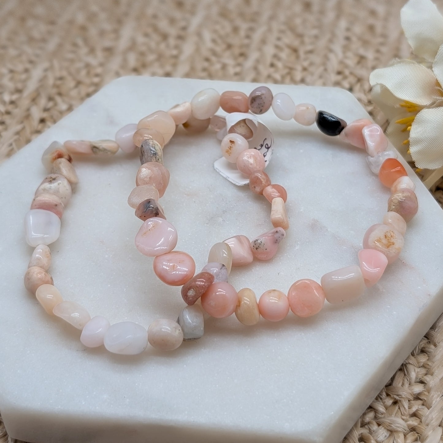 Rosa Andenopal Nugget Armband