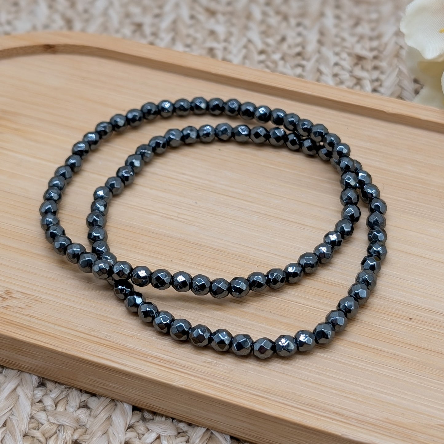 Hämatit Armband facettiert 3,5 mm