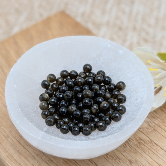 Goldobsidian Perlen 3 mm