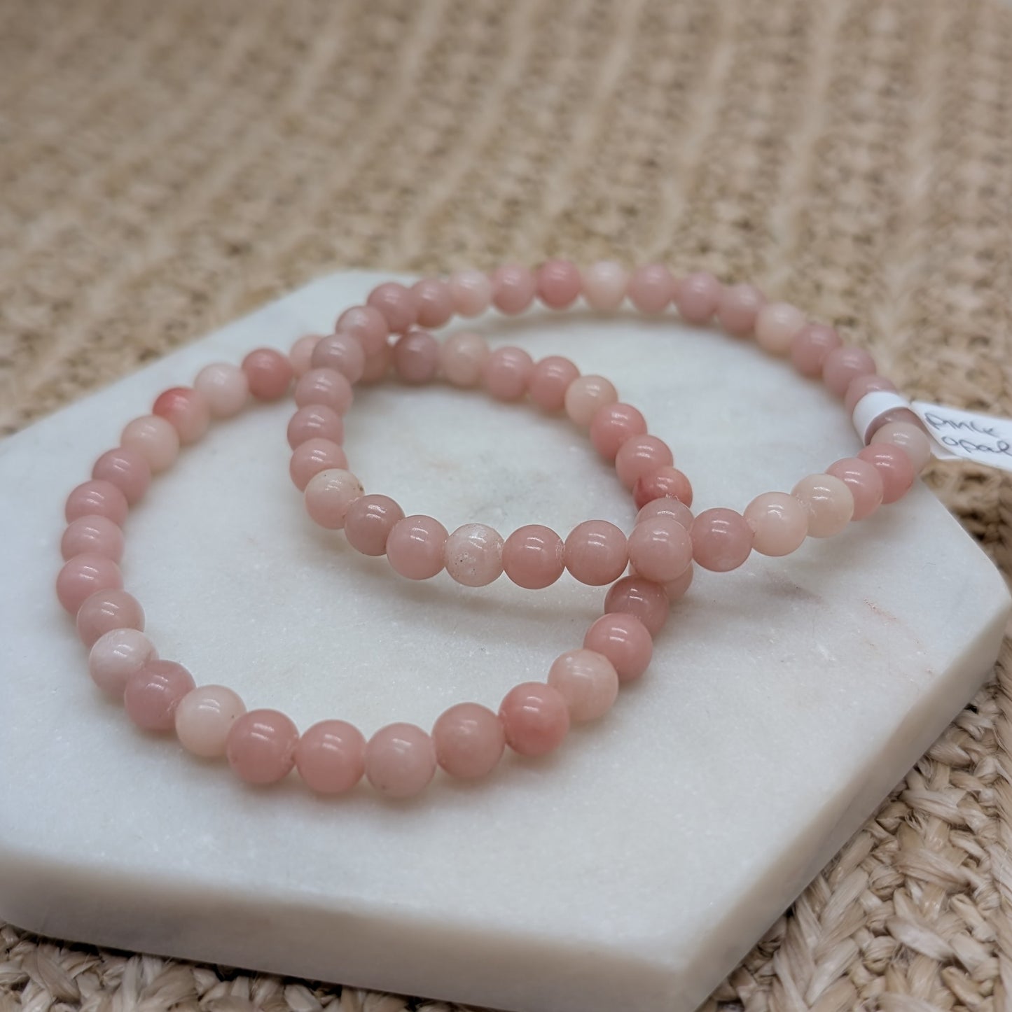 Pinker Opal Armband 6 mm