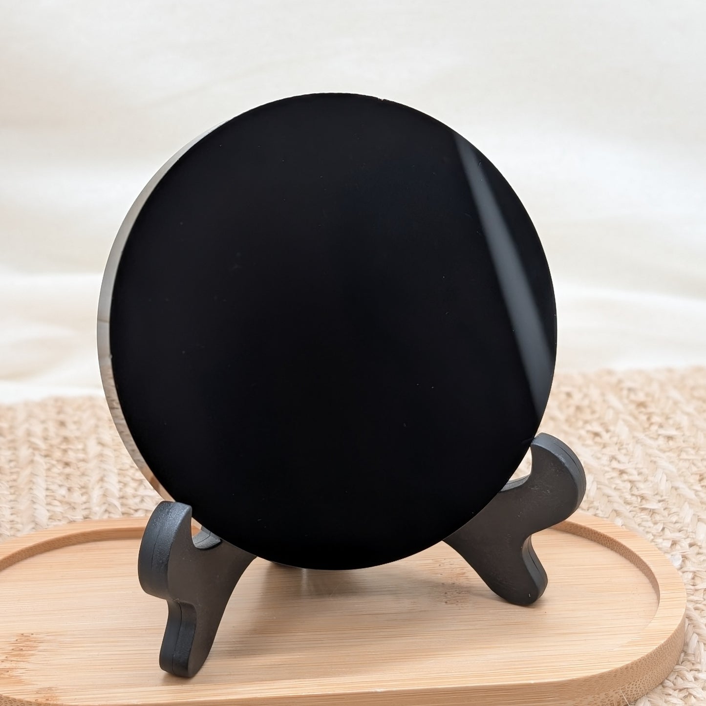 Schwarzer Obsidian Spiegel