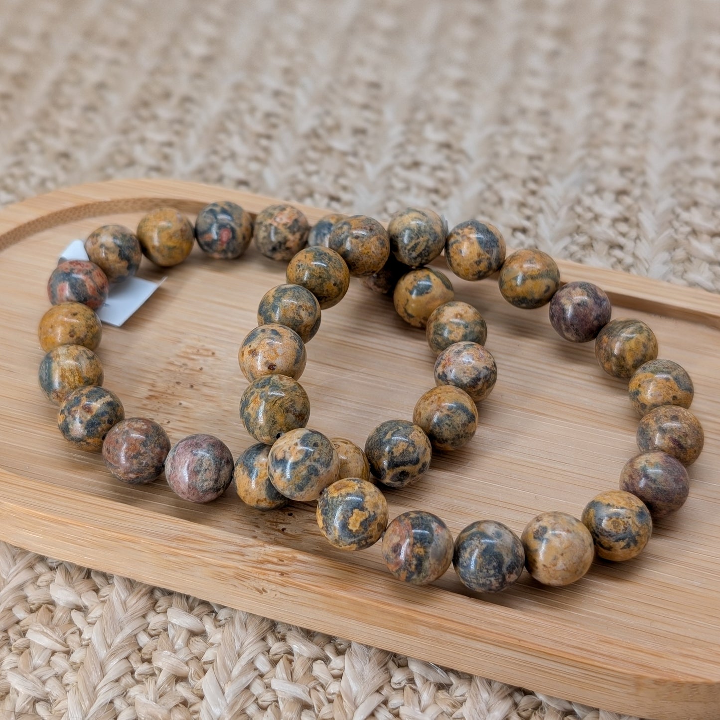 Leopardenjaspis Armband 10 mm