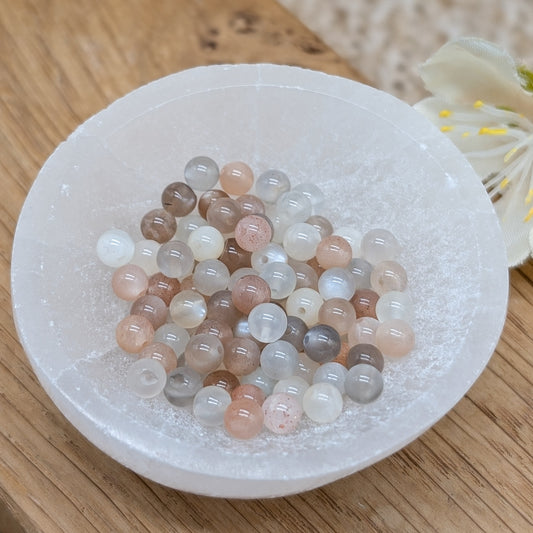 Mondstein bunt Perlen 4 - 4,5 mm