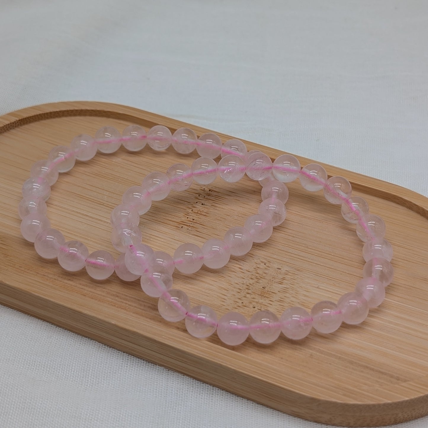XL Rosenquarz Armband 8 mm