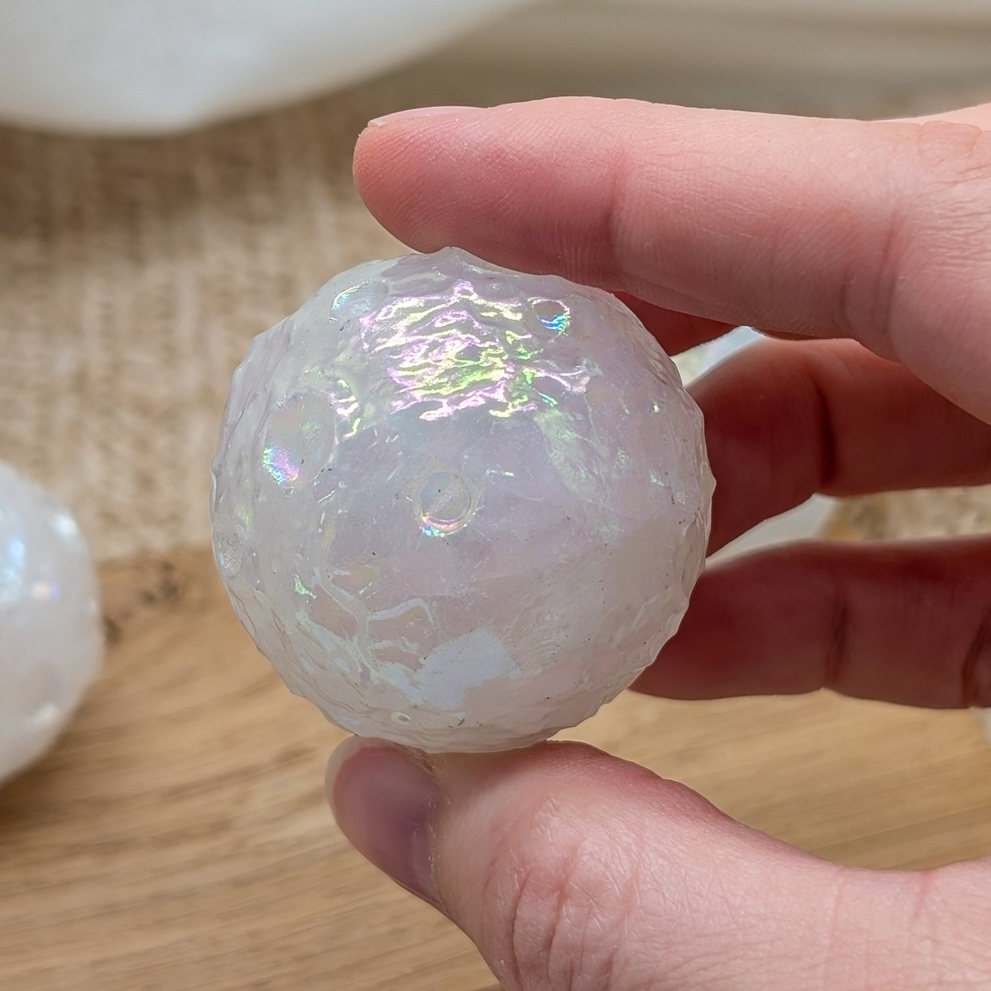 Aura Bergkristall Mond Gravur