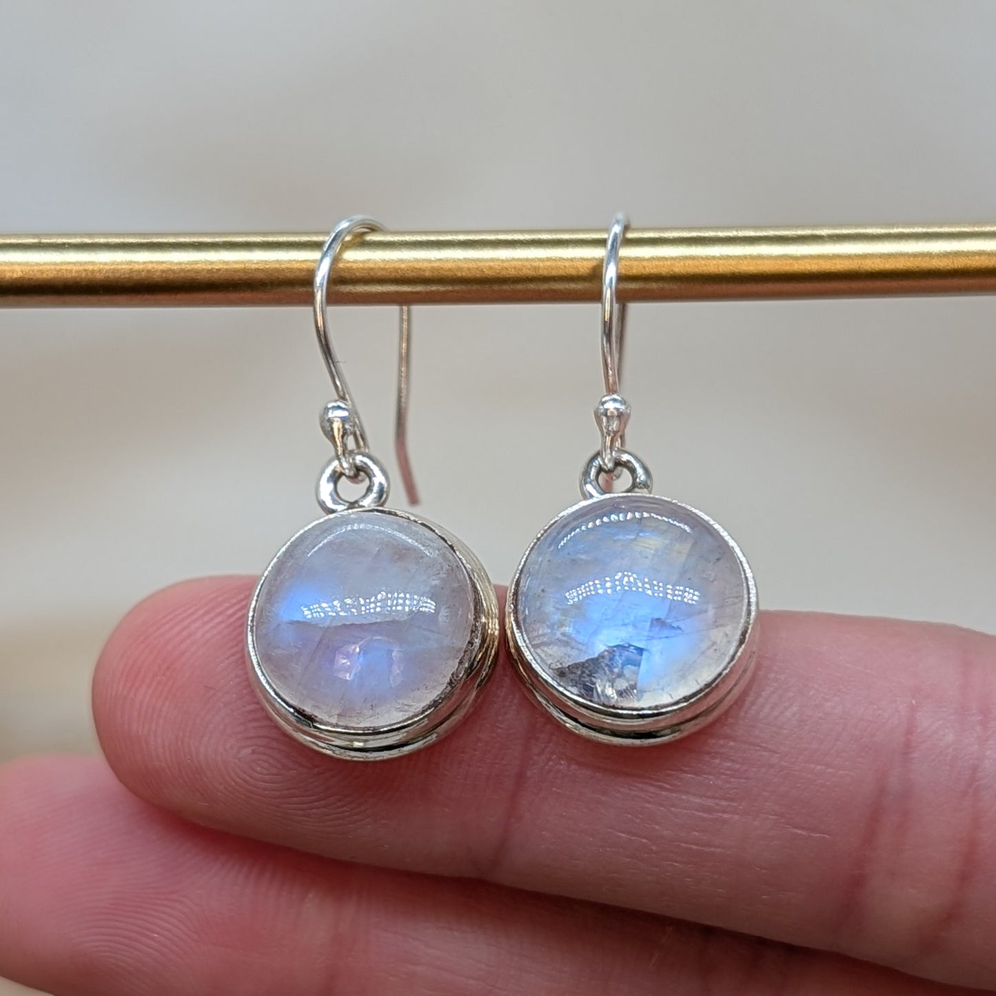 Mondstein Ohrringe, 925er Silber