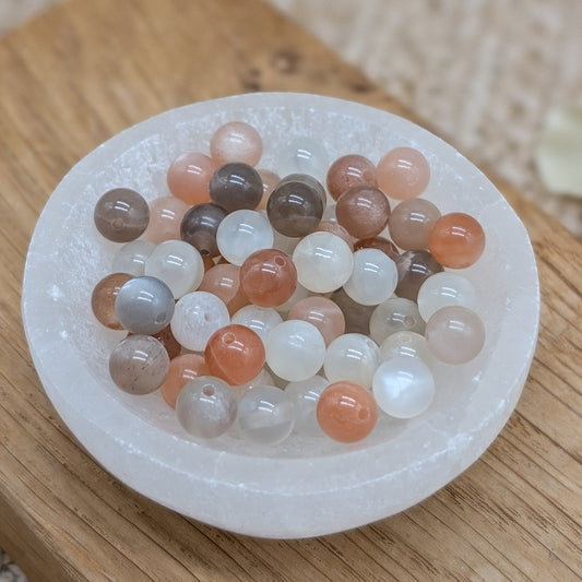 Mondstein bunt Perlen 6 - 6,5 mm