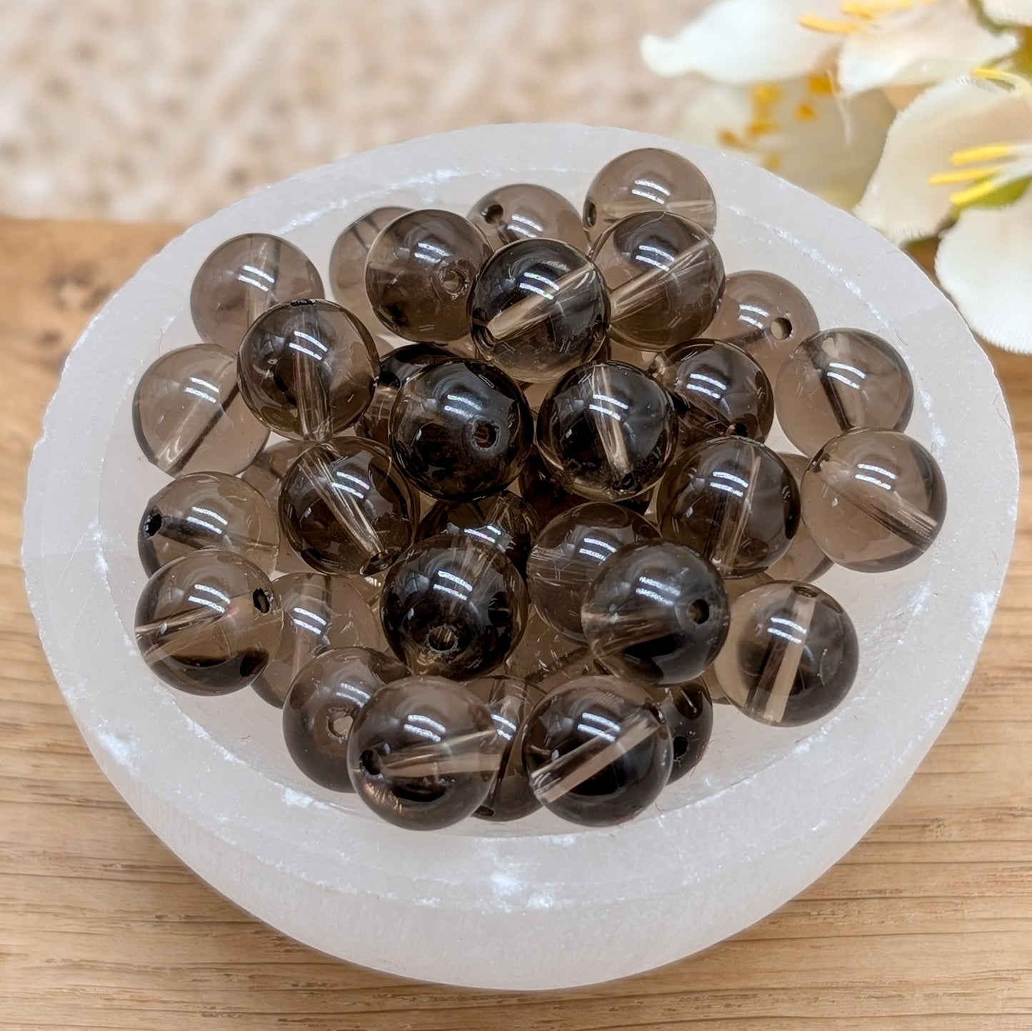 Rauchquarz Perlen 8 mm