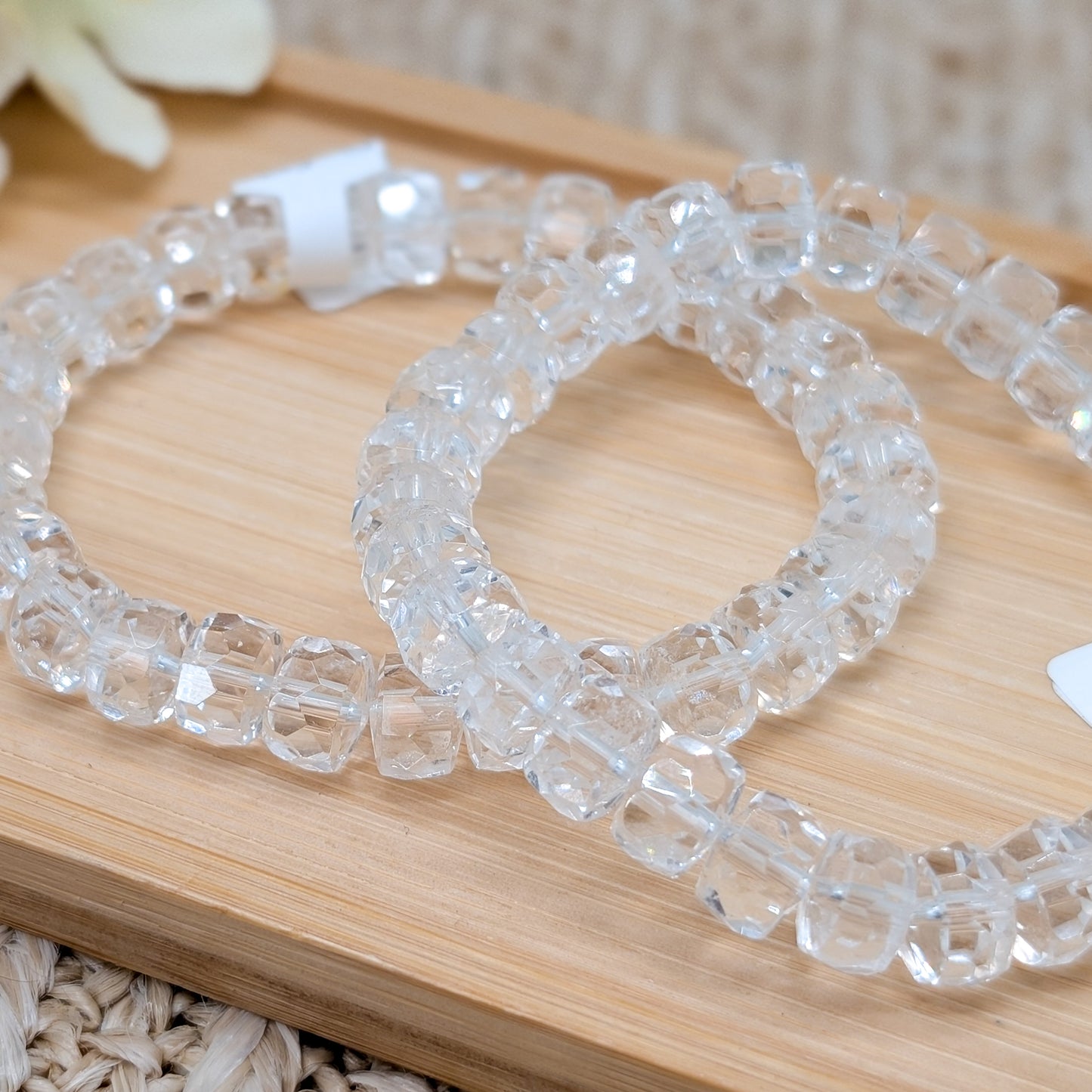 Bergkristall Armband facettiert 8 mm