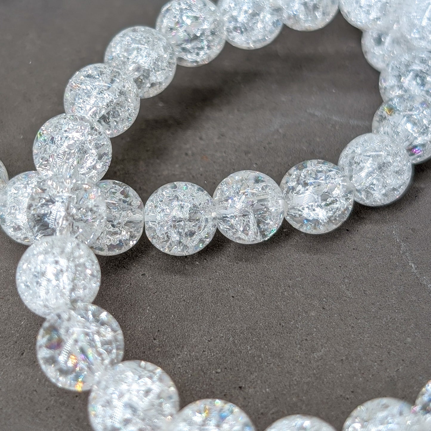 Crackle Quarz Armband 8 mm