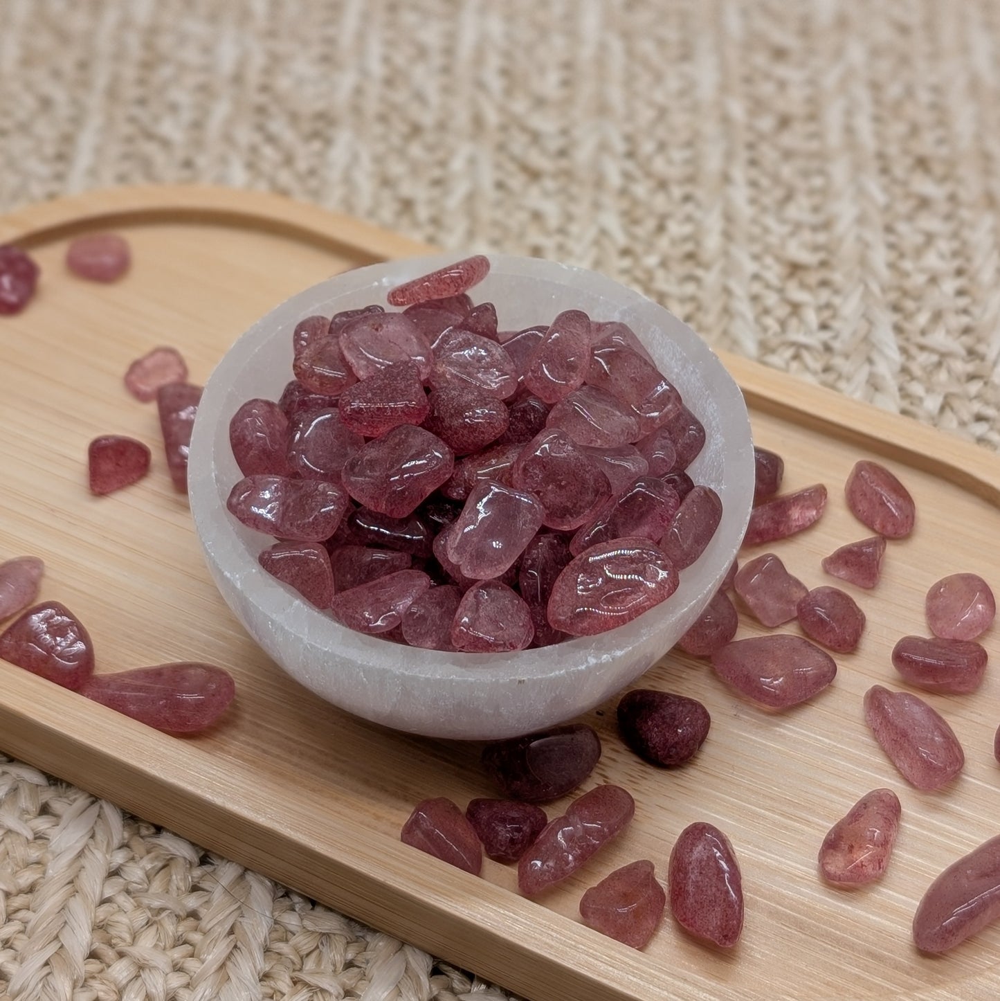 Erdbeerquarz Splitter