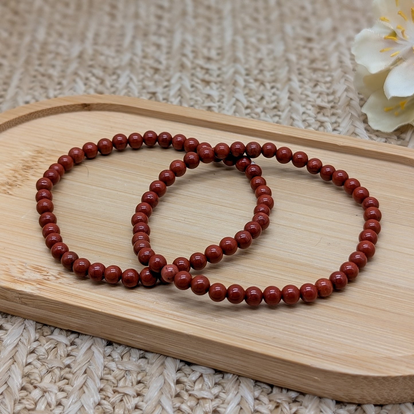 Roter Jaspis Armband 4 mm