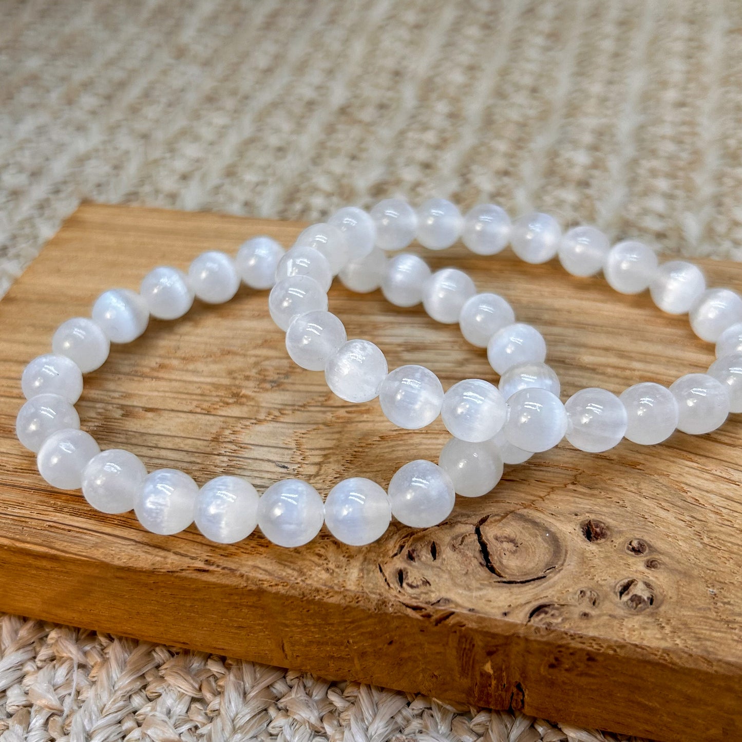 Selenit Armband 8mm
