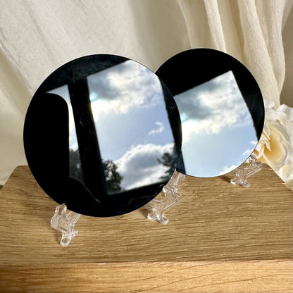 Schwarzer Obsidian Spiegel klein