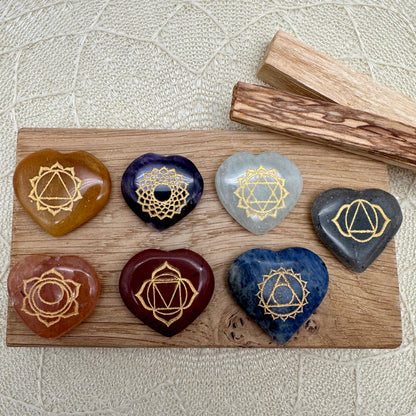 Chakra Herzen Set - Crystales