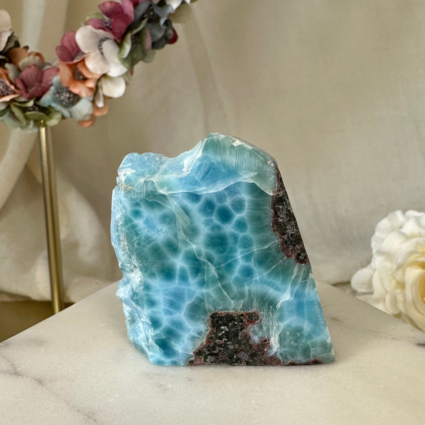 HQ Larimar Anschliff / Rohstein [B]