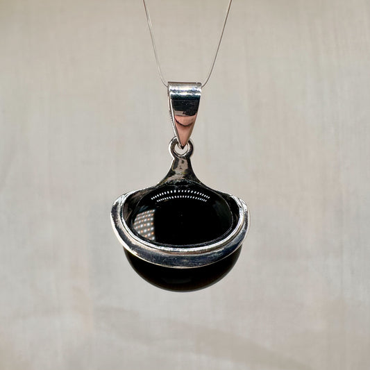 Onyx Kettenanhänger 925er silber