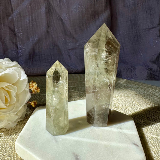 Prasiolith / Grüner Amethyst Turm