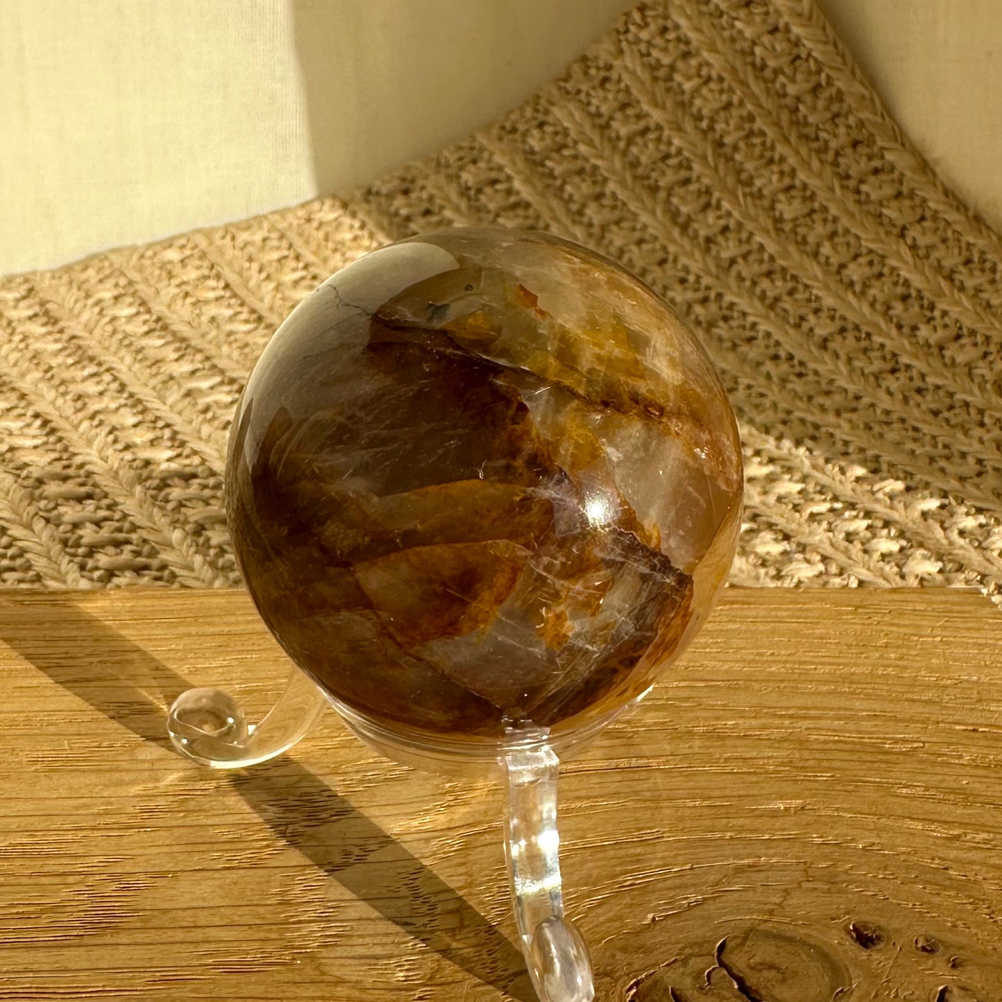 Stern Feuerquarz Golden Healer Kugel [ZT]