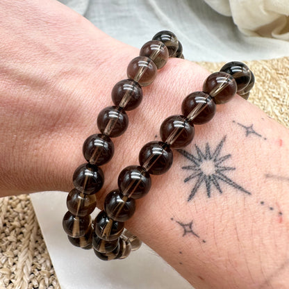 Rauchquarz Armband 8 mm