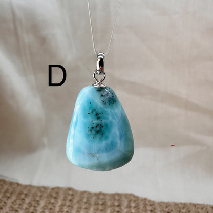 Larimar Kettenanhänger, 925er Silber [A-E]