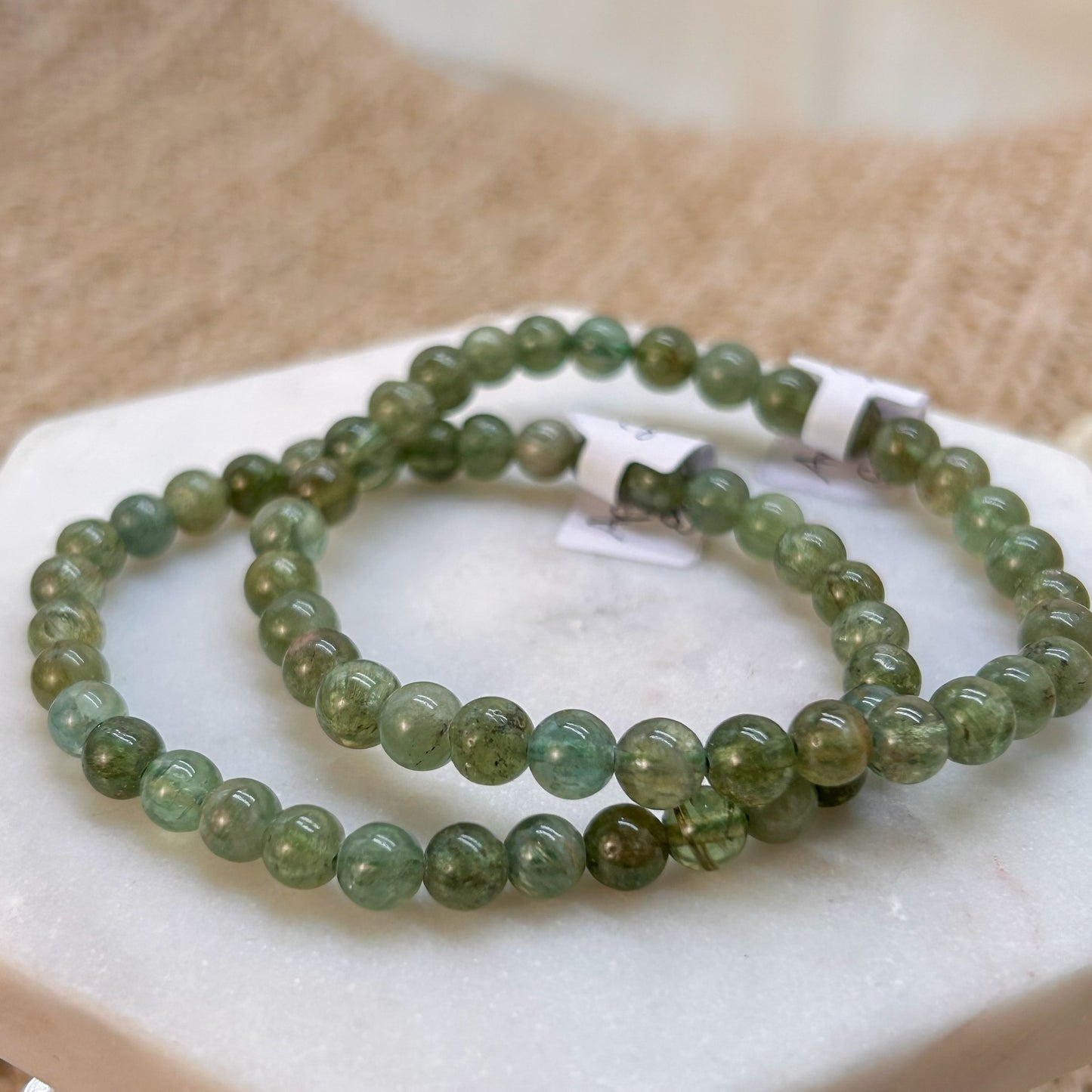 Grüner Apatit Armband 6 mm
