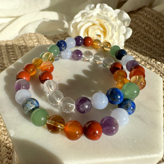 Chakra / Mix Armband bunt 8 mm