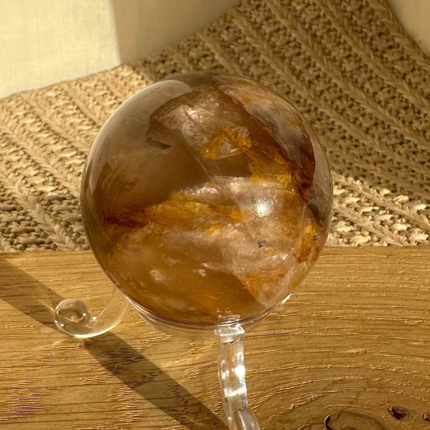 Stern Feuerquarz Golden Healer Kugel [ZT]