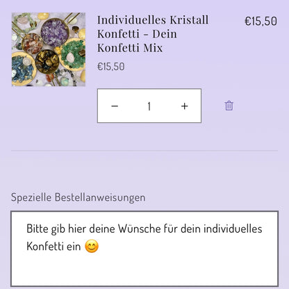 Individuelles Kristall Konfetti - Dein Konfetti Mix