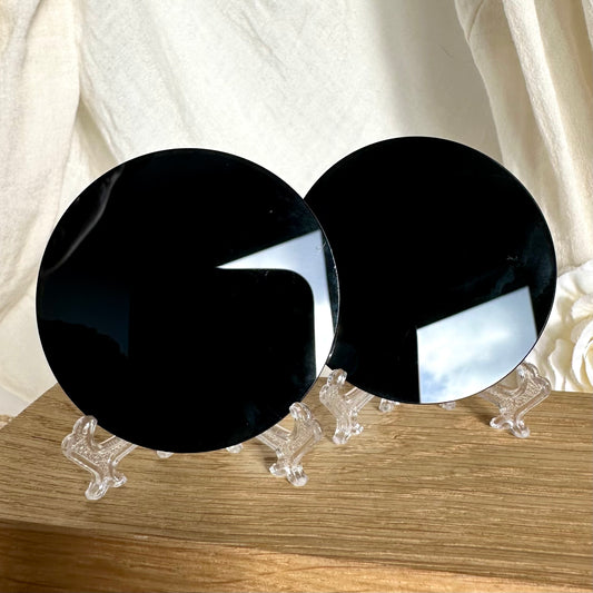 Schwarzer Obsidian Spiegel klein