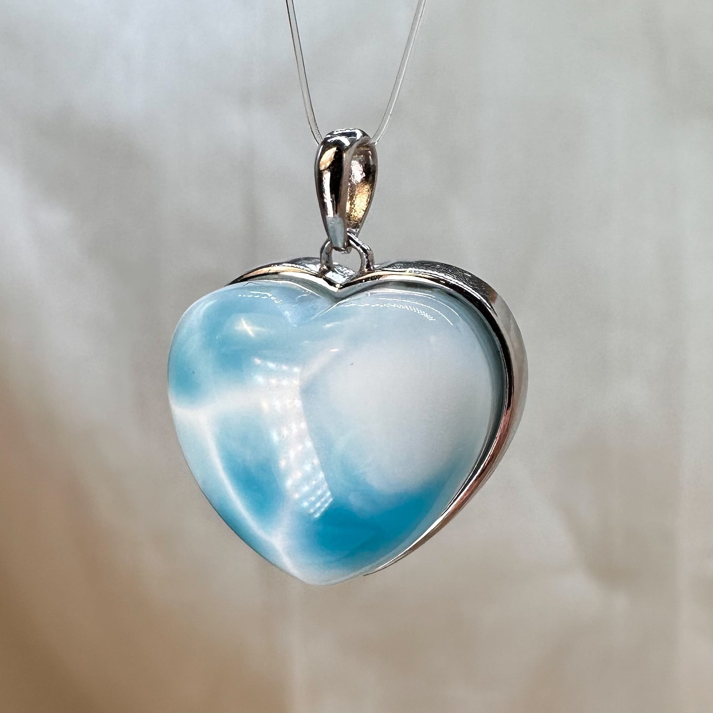 Larimar Kettenanhänger Herz [L1]