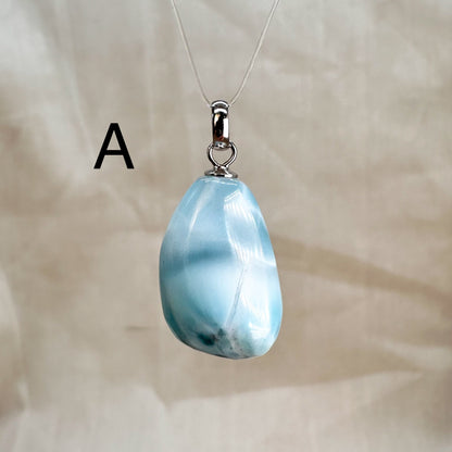 Larimar Kettenanhänger, 925er Silber [A-E]