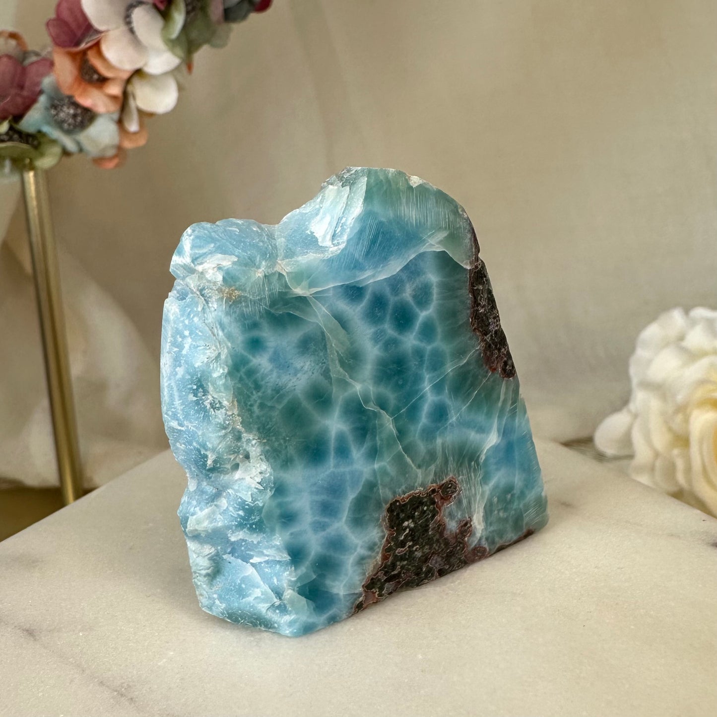 HQ Larimar Anschliff / Rohstein [B]