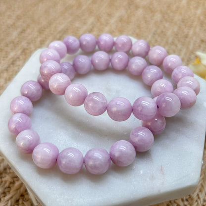 Rosa Kunzit Armband 10 mm
