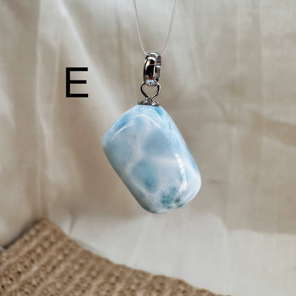 Larimar Kettenanhänger, 925er Silber [A-E]