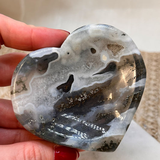 Moosachat Herz Schale