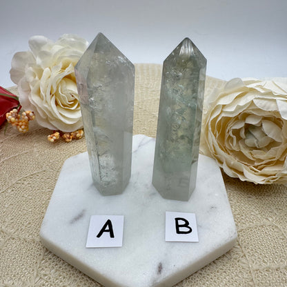 Prasiolith / Grüner Amethyst Turm