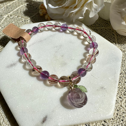 Super Seven Armband mit Anhänger aus Amethyst